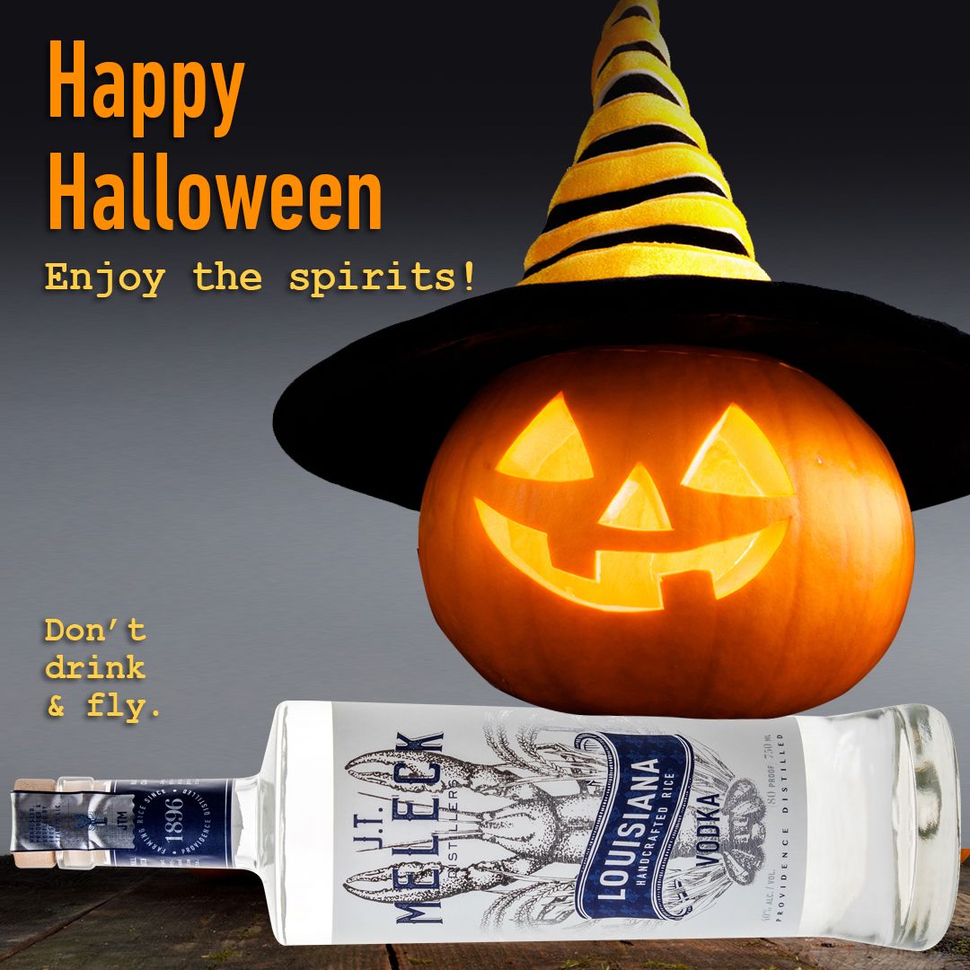 In the true 'spirit' of season, Happy Halloween. Enjoy your parties but remember to drink responsibly. There are a lot of little kids out and about (some in dark costumes).  
#jtmeleck #ricevodka #buyleauxcal #shopleauxcal #happyhalloween