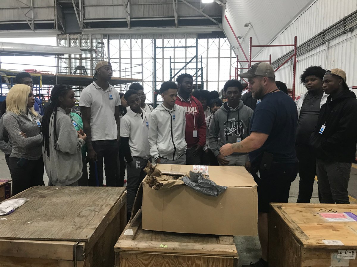 MobileAerospace's tweet photo. The rain did not stop the students from Ben C Rain HighSchool from enjoying their tour of our facility! 

The dual enrollment students learned what steps to take in order to be part of our industry. 

It was great having you all!

#landingjobs #vtmae #futuremechanics #aviation https://t.co/GLMdfye74J