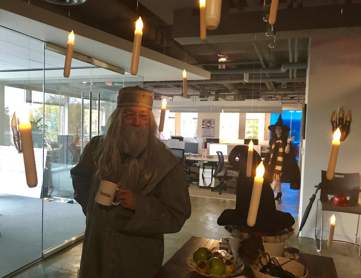 Zach dressed as Dumbledore for EK Halloween.