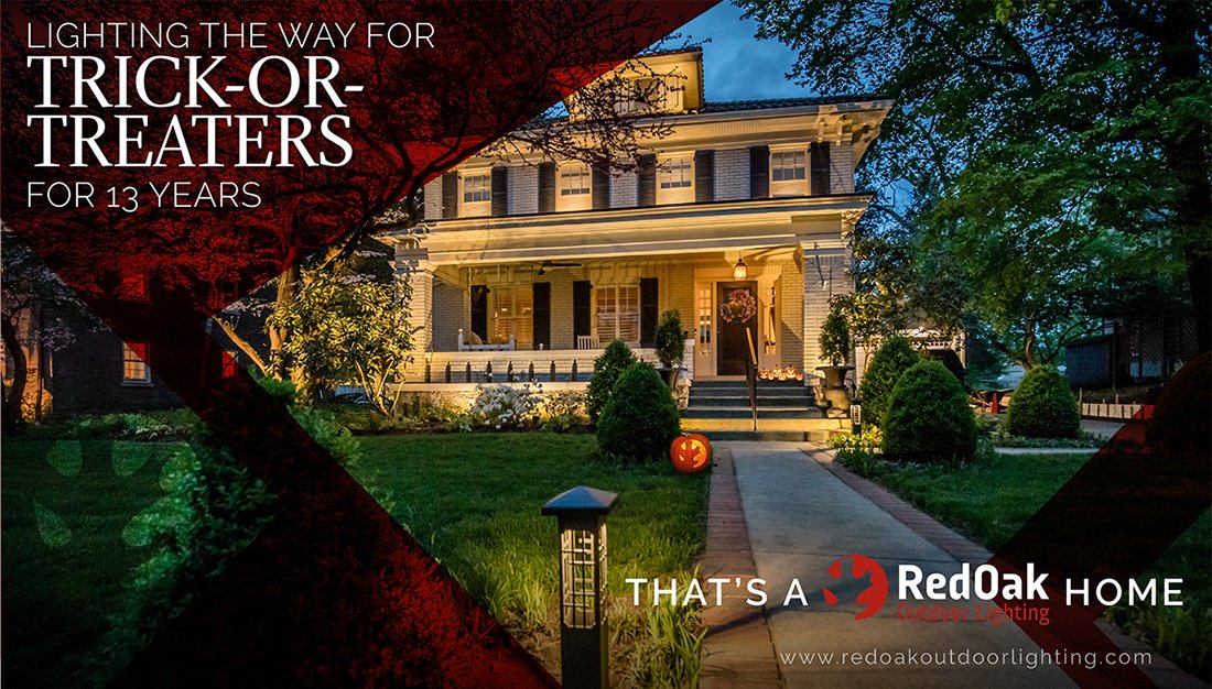 Helping trick-or-treaters score more candy! #TrickorTreat #HappyHalloween #RedOakHome #OutdoorLighting