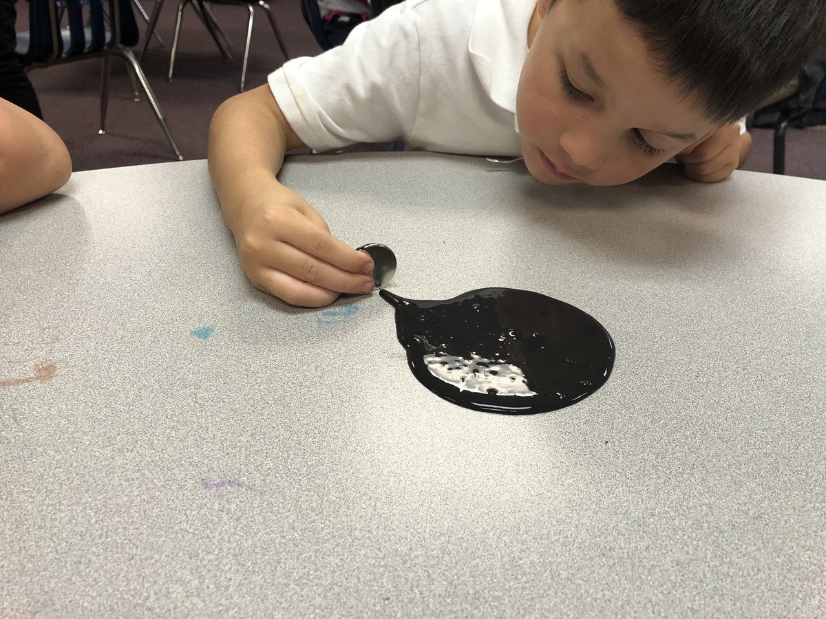 MCummings41's tweet photo. Today, we made magnetic slime to wrap up our magnets unit! It was awesome...and messy! @communityisd @McClendonBraves https://t.co/JHlox5xKqW