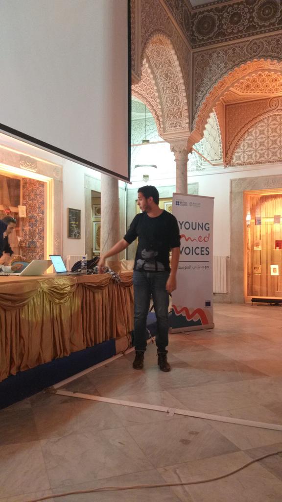 eliegemayel's tweet photo. Sadem Jebali guest speaker at the National Debate Forum in Tunisia building capacity of young debaters about policy recommendations. What's it, how can we use it to reach and impact policies. #youngmedvoices2030 @YoungMedVoices @tnBritish https://t.co/zkXhApDoLr