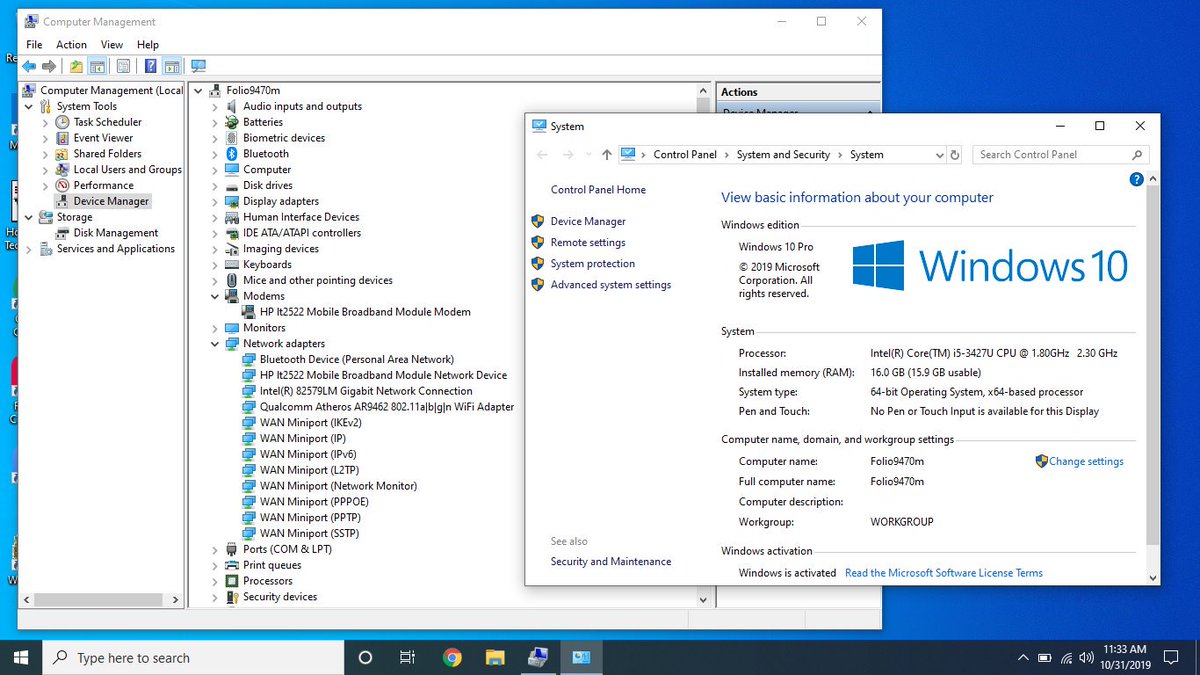 TheGuruTechs's tweet photo. I managed to get the HP lt2522 Mobile Broadband Module working with Windows 10 on an EliteBook Folio 9470m.  @HPSupport, DM me if you are interested in knowing how.  Perhaps you can use my information to make a fix that will create an official supported installation.

@HP https://t.co/vW0LXudWC4