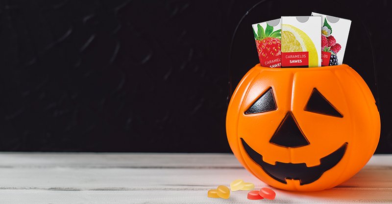 sawes_es's tweet photo. Trick or Treat? Ojalá esta noche te llenen la cesta de caramelos #sinazúcar Sawes… ¡eso sí que es un trato 🔝! 

#FelizHalloween https://t.co/4LGONuBBpF