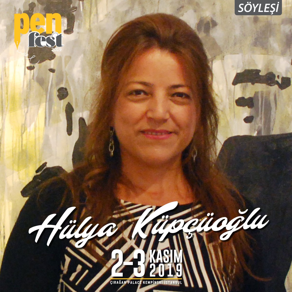 Beykoz Üniversitesi Öğretim Üyesi Sanatçı Hülya Küpçüoğlu 3 Kasım Pazar günü Penfest Söyleşi Sahnesi’nde.

Online Kayıt: penfest.com.tr