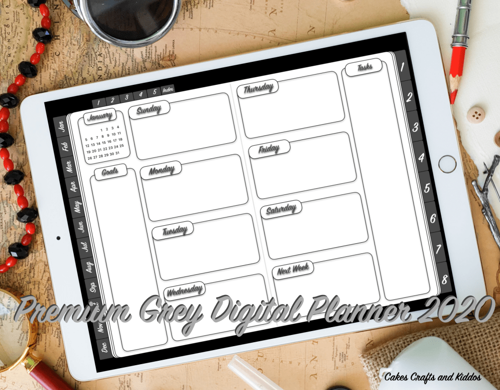 cakecraftkiddos's tweet photo. Premium Grey Digital Planner 2020-Dated https://t.co/QLuXKL4JMK https://t.co/sFYlhlTBMa