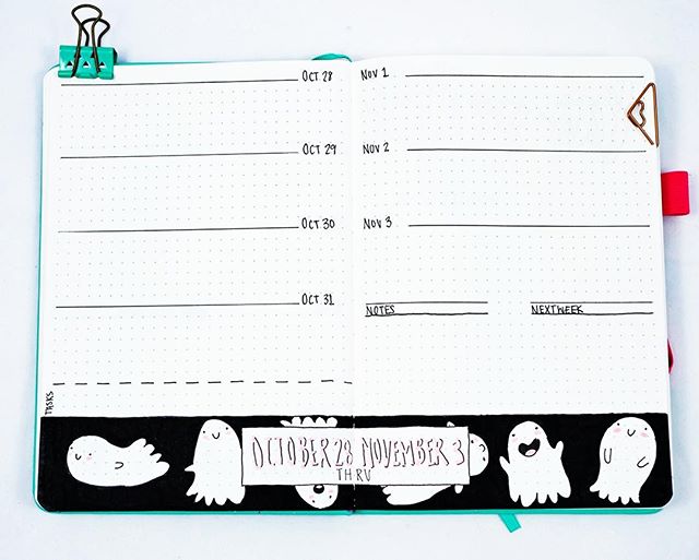 planmindfully's tweet image. 🎃 Happy Halloween!!! 🎃⁣
⁣
Since I didn't really do much of a Halloween theme this year in my bullet journal, I decided to show off one of my all time favorite spreads for the Halloween season from 2018! These little g...  zpr.io/t7Tyx