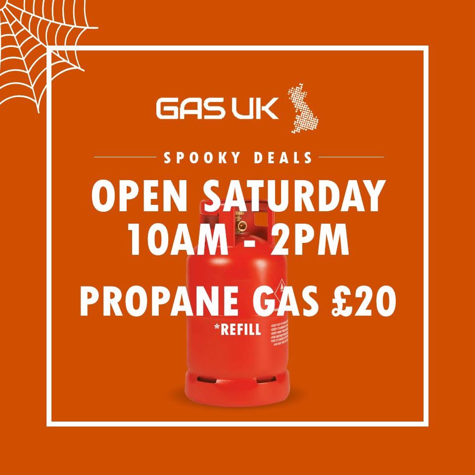 gasukofficial's tweet image. Come down and get your spooktacular deals this Halloween! 🎃⚠️

Propane refills starting from £20 incl VAT

#GasUK #spooktaculardeals #happyhalloween #halloweendeals #propanegas