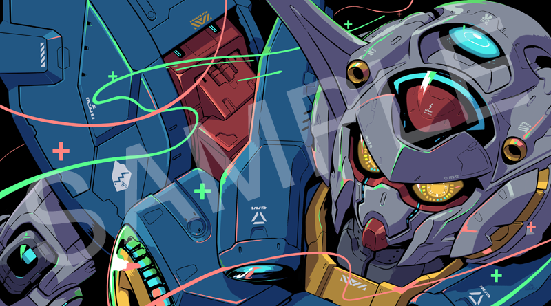 robot mecha no humans solo science fiction yellow eyes mobile suit  illustration images