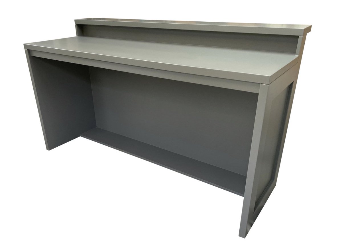 bespokemdf's tweet photo. We have this Shaker Style Farrow &amp; Ball colour match desk leaving us this week! 
-
-
-
#shopcounter #receptiondesk #bespokemdf #counter #salon #saloncounter #madetomeasure https://t.co/5pkUPLxDnS
