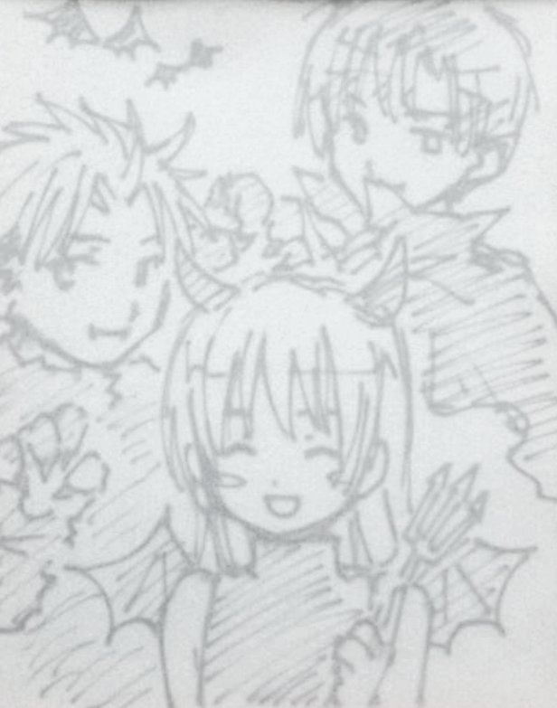 ③
Trick or Treat!
④
「リーダー、お菓子を配るほうは仮装しなくてもいいのでは」
「でもこのほうが楽しいでしょ♪」
「アドルフ、血糊すごいですね」
「俺はやる時はやる」