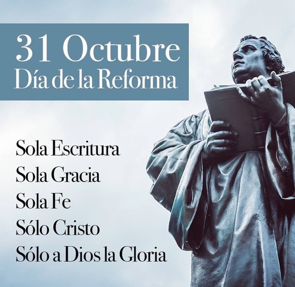 MAXCOMSA's tweet image. Hoy se conmemora el 502 aniversario de la Reforma.

Por Ley 331-09 hoy también es dia nacional de los evangélicos.

“Porque en el evangelio la justicia de Dios se revela por fe y para fe, como está escrito: Mas el justo por la fe vivirá.”
Romanos 1:17