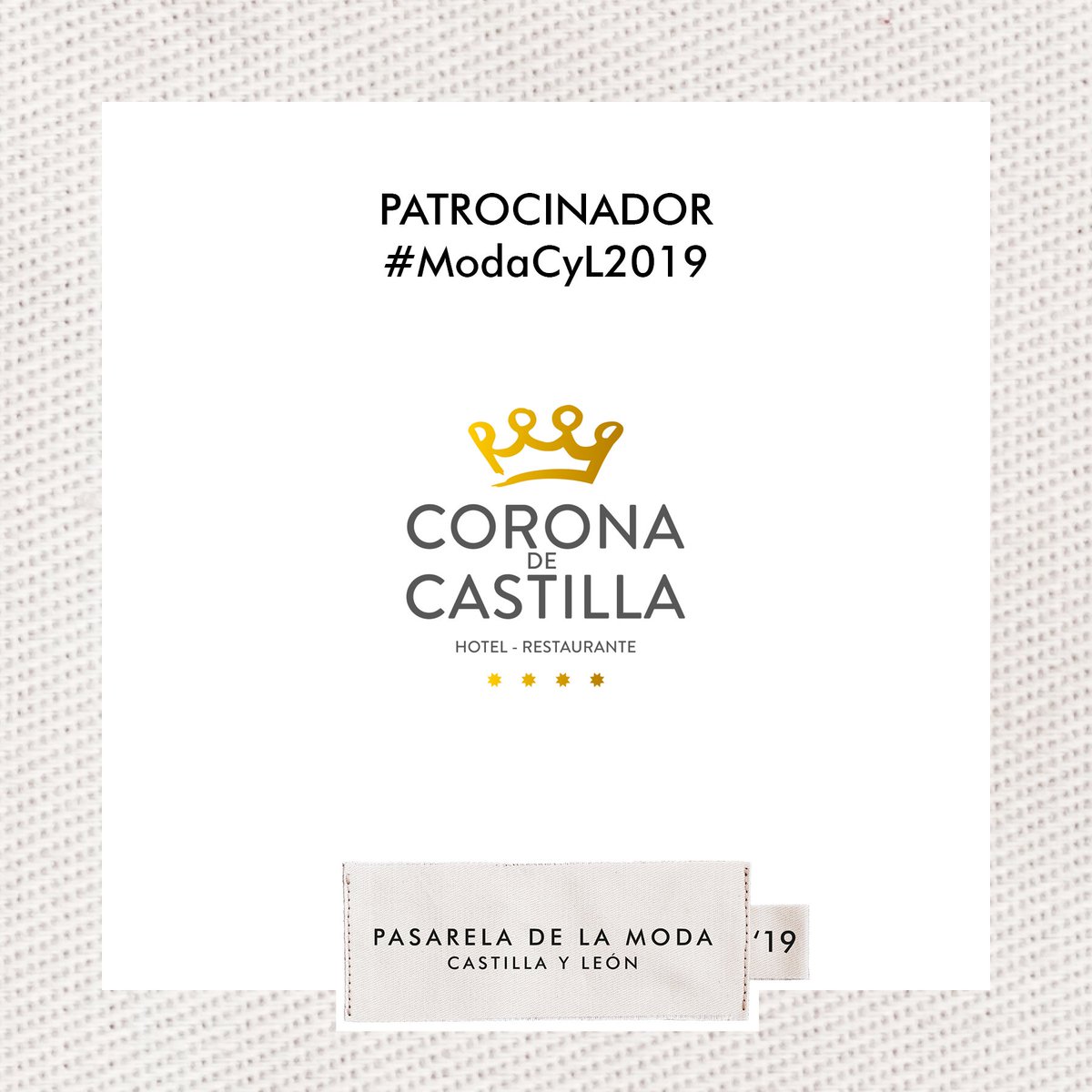 PasarelaCyL's tweet photo. #PATROCINADORES
Gracias al @HotelCoronaCast por alojarnos y cuidar de todo el equipo de la organización tan magníficamente.
#PasarelaCyL #ModaCyL2019 https://t.co/K5JZvEOhSk