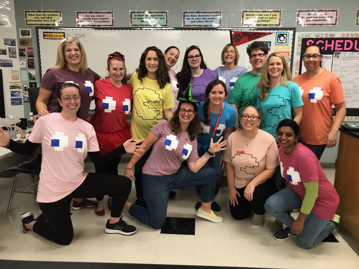 mrssim19's tweet image. Happy Halloween from @RAMSHollistonPS Grade 8 staff! @hollistonHFT