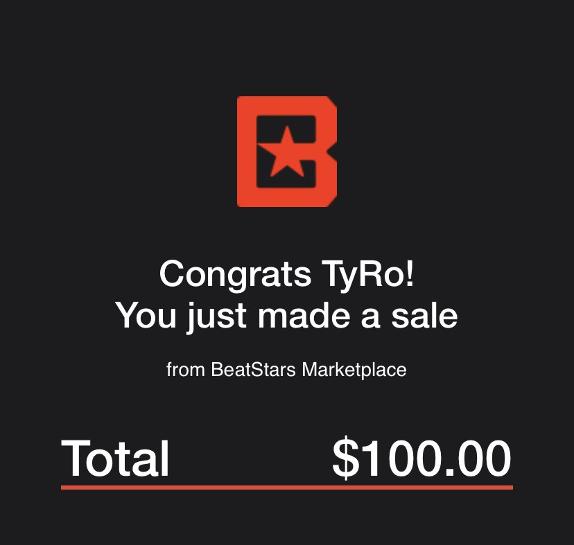 TyRoMusicGroup's tweet photo. Just made my first Premium Sale on @BeatStars 🙏🙏🙏
Always be thankful! https://t.co/BupgY6daku