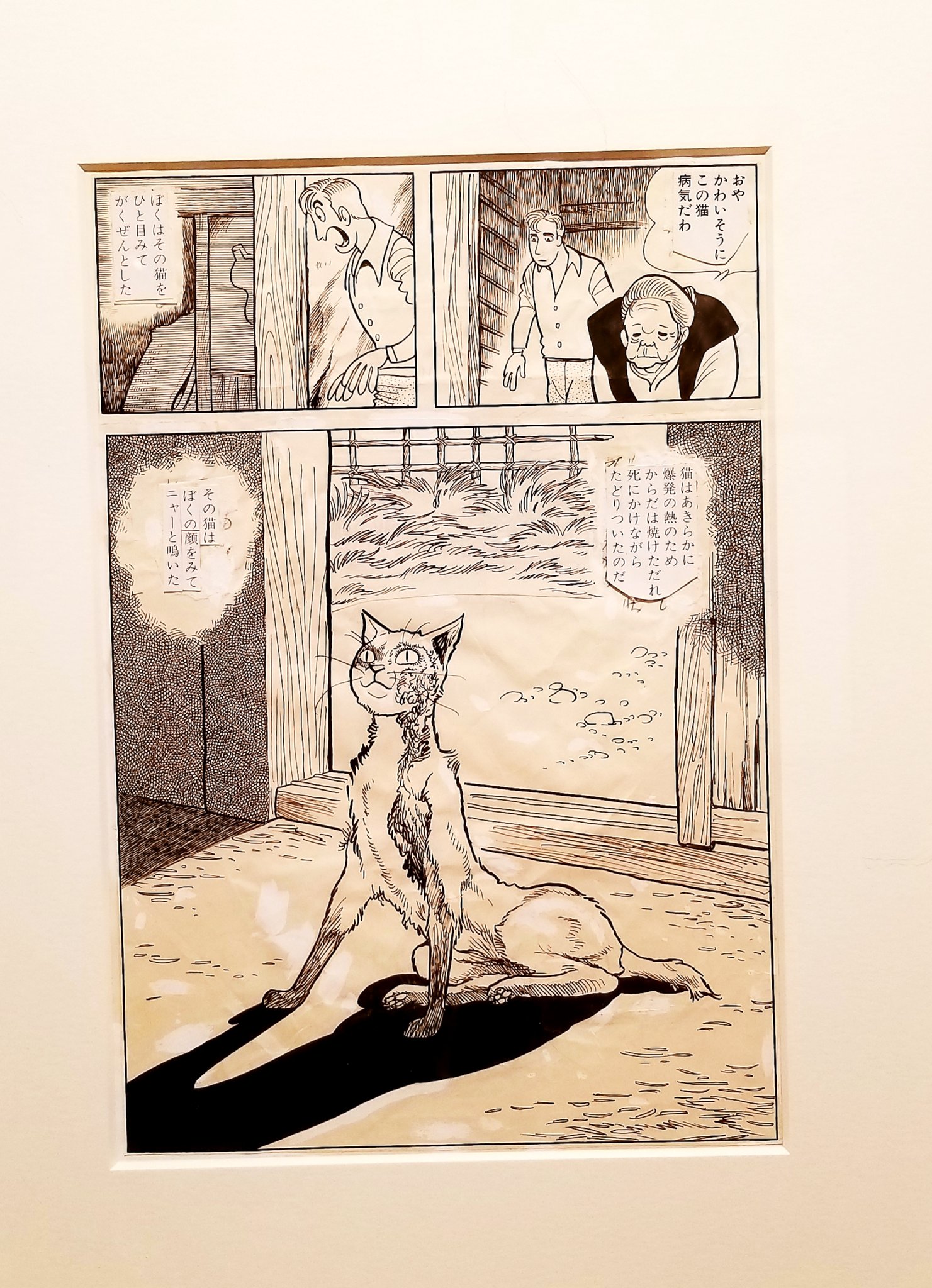 手塚るみ子 可愛いばかりではなく意地悪い猫やゾッとする猫 色っぽい猫 ナンセンスな猫 等々 猫 ってだけでもこんなにもバラエティーに富んだものを描けるのか と 手塚治虫のキャラクター作りを楽しめる展示でもあります 手塚治虫のニャンコ展