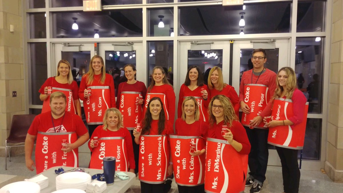 Cola226's tweet photo. Share a Coke with...the best math department!!!!  Happy Halloween from my favorite department!! 🎃👻🎃@Eastridge_EICSD #WeAreEI #ShareaCoke @CocaCola @schoeneck_math @amess1023 @bvanness21 @StacyShoemaker9 @KDiMartino11 https://t.co/9JFZ22ZHOg