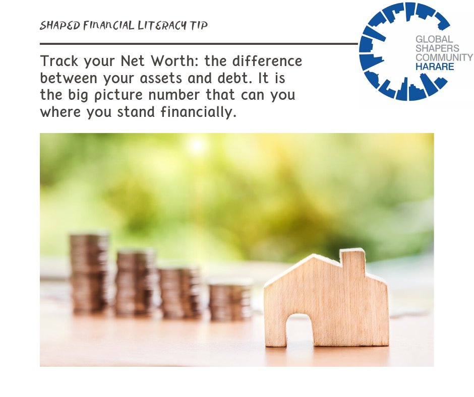 GSHarareHub's tweet photo. As promised, our final money tip! 

Take time to calculate your net worth. It will help you to see where you need to focus your attention as you build financial well being. 
^SG

#moneymattersmatter
#wealthbuilding #financialliteracytips https://t.co/VSAsX8TI04