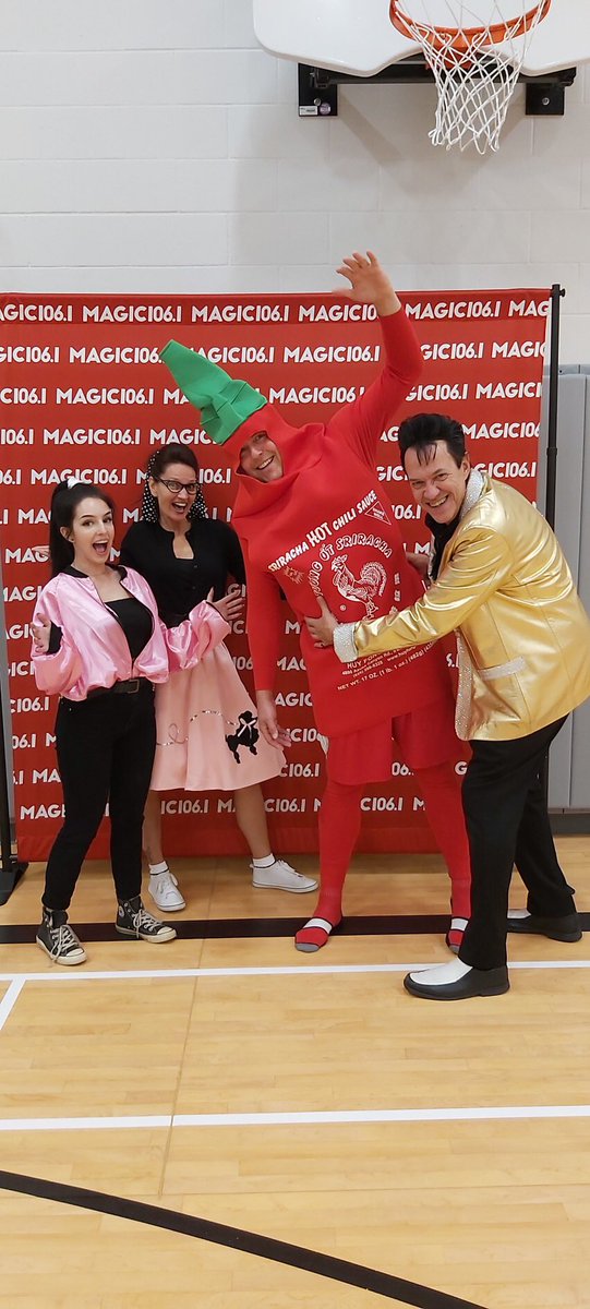 rockwoodheart's tweet photo. Waiting for the students to arrive for our live Halloween broadcast with #Magic106! https://t.co/7AtJ4vNP93