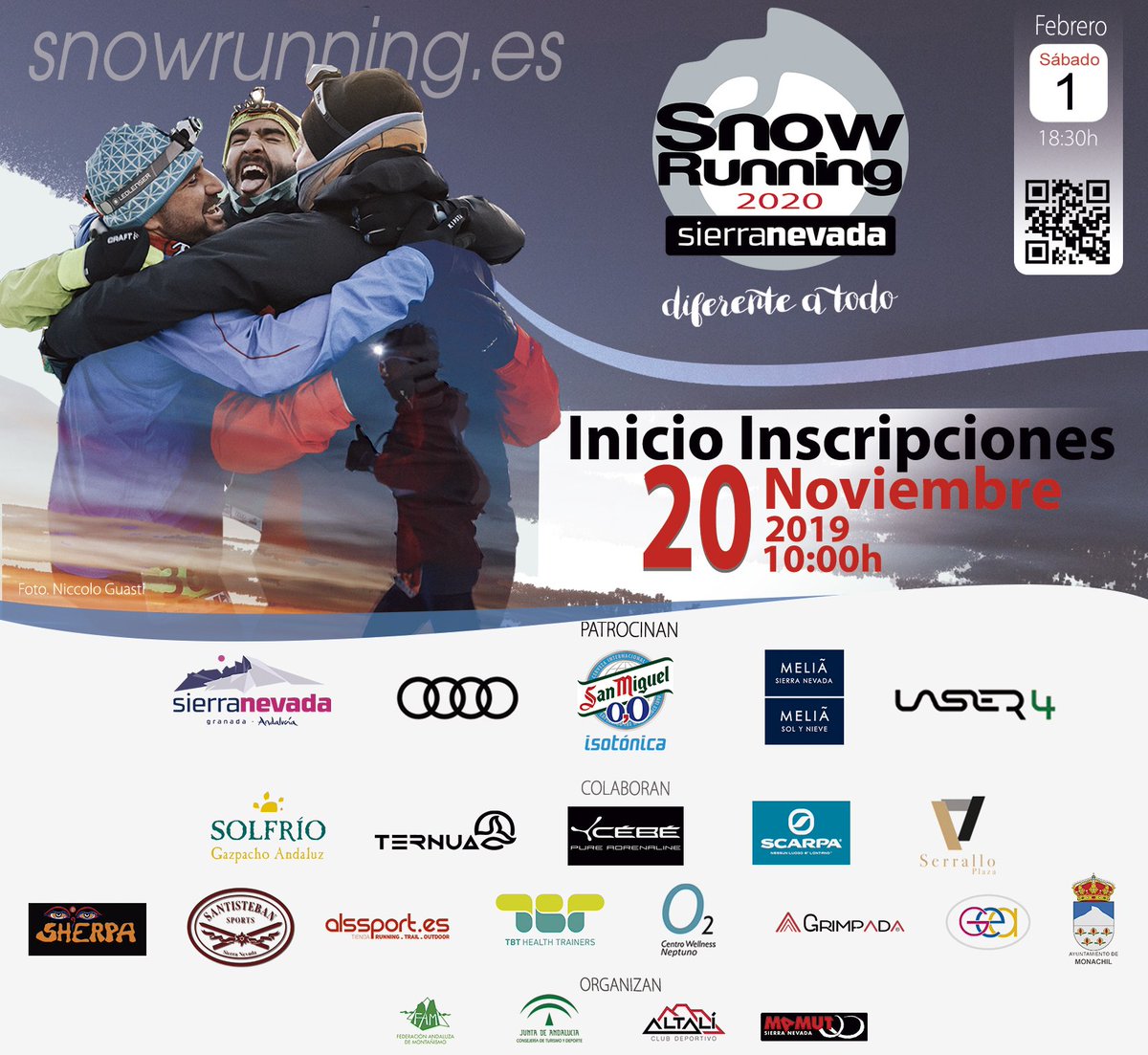 Confirmada fecha de apertura de inscripciones de la 9ª Edición Snow Running Sierra Nevada!
Esta edición, contará con una opción popular!!!

Toda la info actualizada en: snowrunning.es