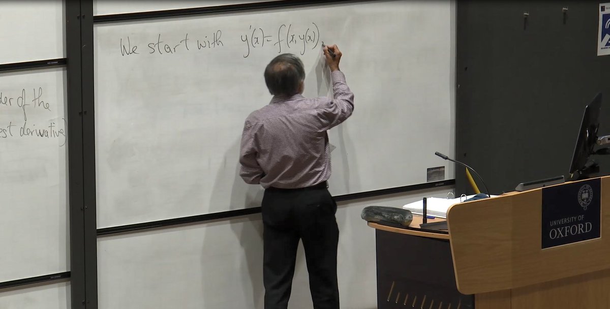 OxUniMaths's tweet photo. The full @OxUniMaths Second Year #StudentLecture on Differential Equations by Philip Maini is now available. This is the 5th in our series of lectures shining a light on the student experience in Oxford Mathematics. Let us know what you think.
https://t.co/VO5uuzJNr3 https://t.co/XNonUwIIzr