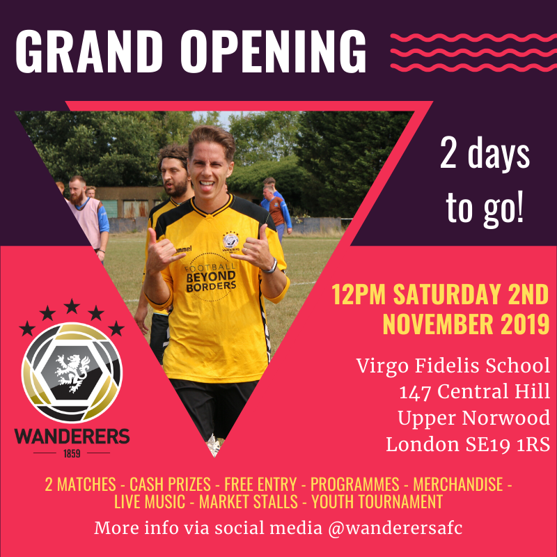 wanderersafc's tweet photo. 📯 This is your 48-hour warning!!
Our first game kicks-off in 2 days - after the #RugbyWorldCup has finished!
What a day of sport you have in store;
09:00 - #ENGvSAF
12:00 - WFC v @EliteJunction
13:50 - Try out fitness challenges w/ @Better_UK
14:00 - WFC v @oldrutsfootball B https://t.co/QsIIjV8tfN