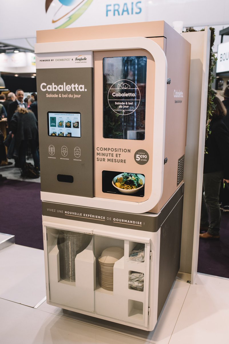 Finies les files au restaurant d'entreprise, à l'hôpital ou au supermarché. En 1 min 30, vous repartez avec une recette de saison, dans un emballage compostable, avec le calcul nutritionnel. Qui dit mieux? #Cabaletta, plus d'infos : fcld.ly/ek4fhbf #LaNatureNotreFutur