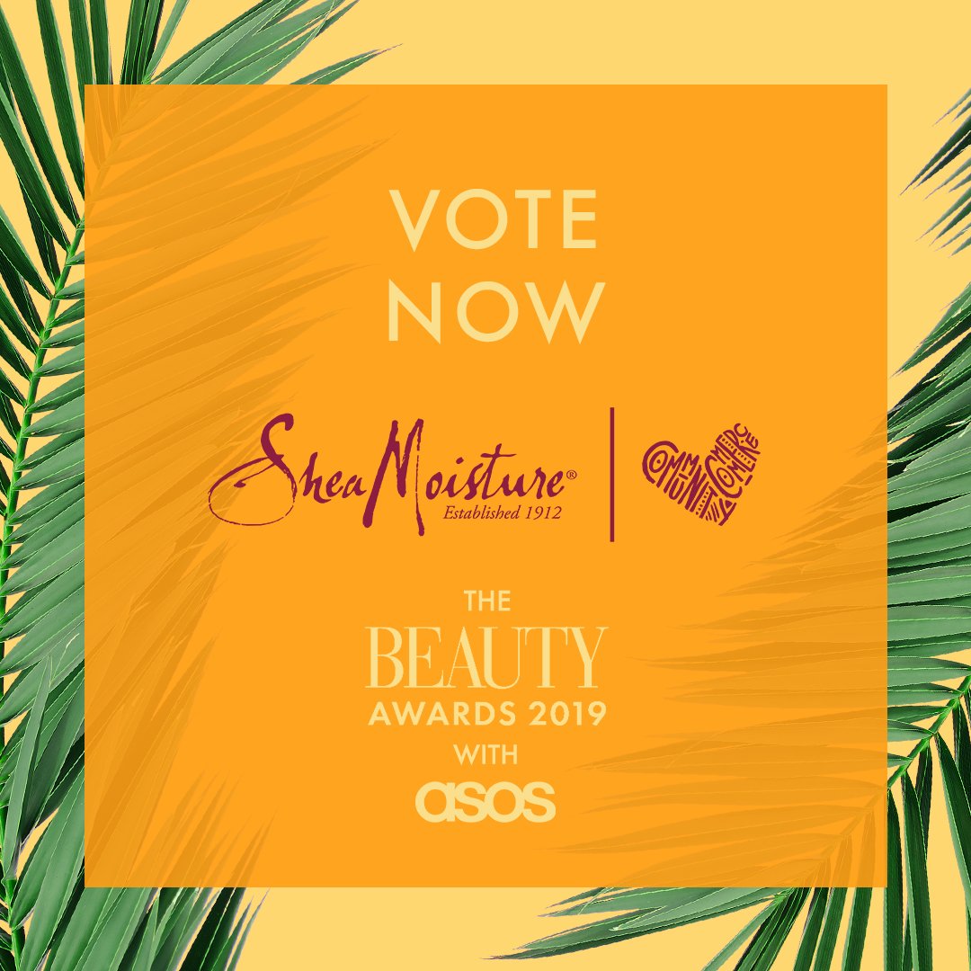 SheaMoistureUK's tweet photo. Hey #SheaFam some of our #SheaFaves are nominated in #TheBeautyAwards2019 with @ASOS! ✨ Have you voted yet? https://t.co/o6KQlrTBF4 https://t.co/x4ccn5nxC3