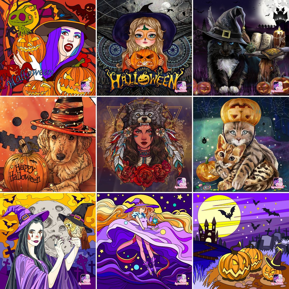 MsCrypticFox's tweet photo. For those interested in Art, #paintbynumber is an amazing app to download!! Here are some I've completed... 🎃🎨 ~ @MagiColorGlobal

#Art #collageart #MobileApp #collage #mobilegame #mobilegaming #game #gamingcommunity #GamersUnite #gamer #Creative #halloween2019 #Halloween19 https://t.co/1c3hdkzxwT