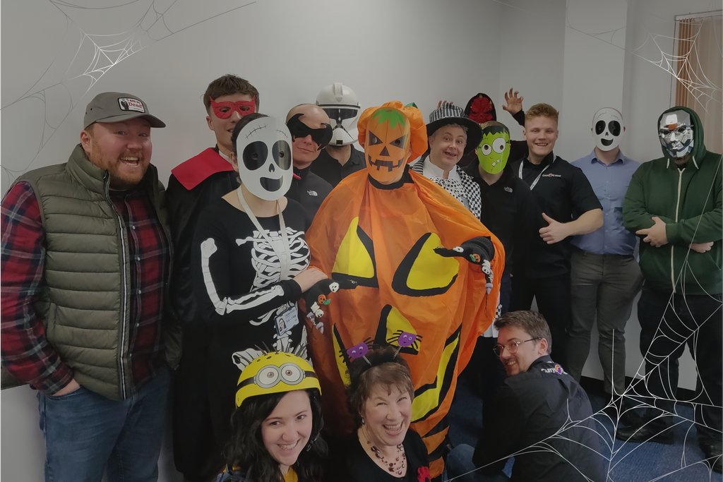 BlueFortSec's tweet photo. We're feeling spoooooky at BlueFort HQ 🎃  #lifeatbluefort #happyhalloween https://t.co/fmZmZv5Iph