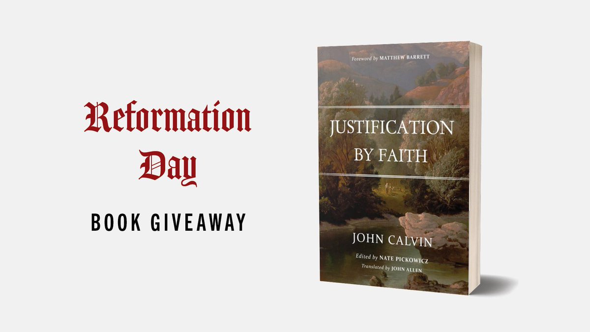 DustinBenge's tweet photo. I'm giving away a few books today to celebrate Reformation Day. The first book is by my good friend, @NatePickowicz, who has selected and edited John Calvin’s treatment on justification by faith. Like or retweet this post to be entered to win. @HesedandEmet #ReformationDay https://t.co/HAGQiF4bTq