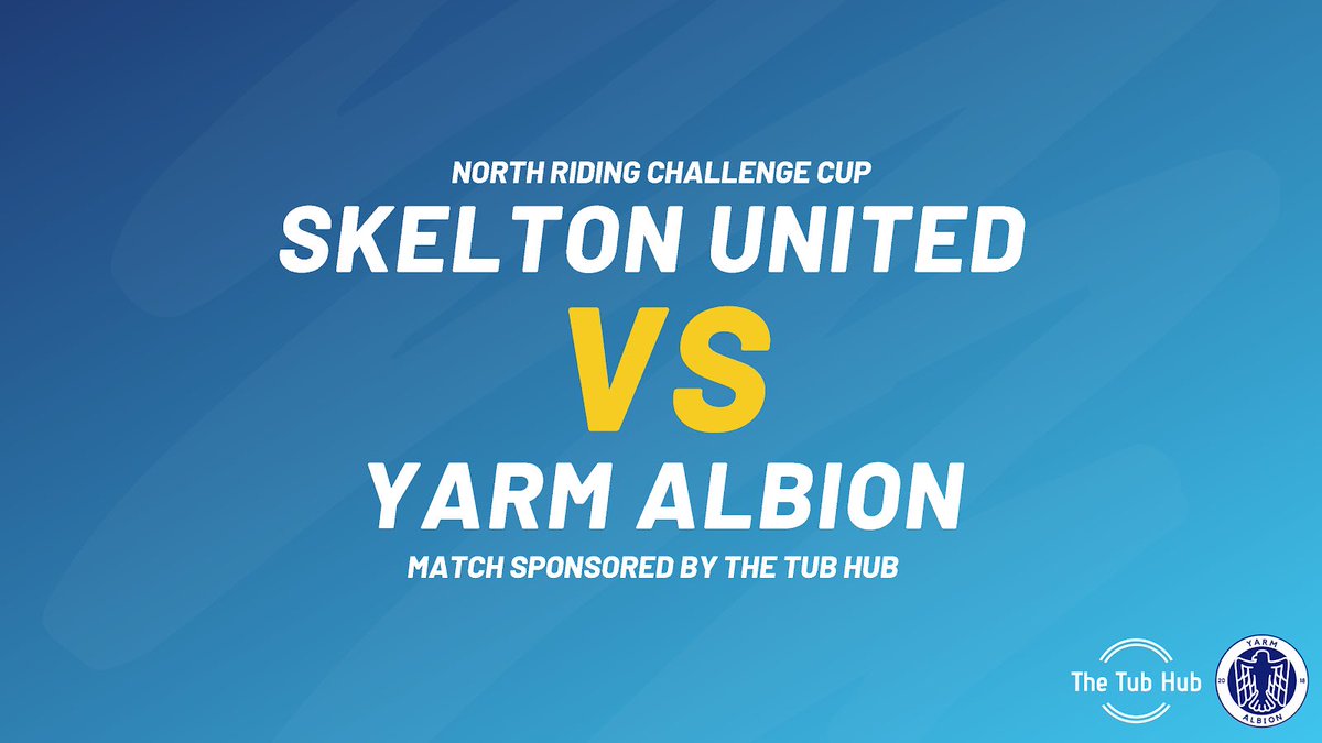 🚘| Road trip to Skelton as we compete in the North Riding Cup

🆚| Skelton United
🏟| Lingdale, TS12 3ED
📆| Sunday - 10:30 Kick Off

This weeks fixture is sponsored by The Tub Hub 🛁 

#WeAreAlbion 🦍🔵