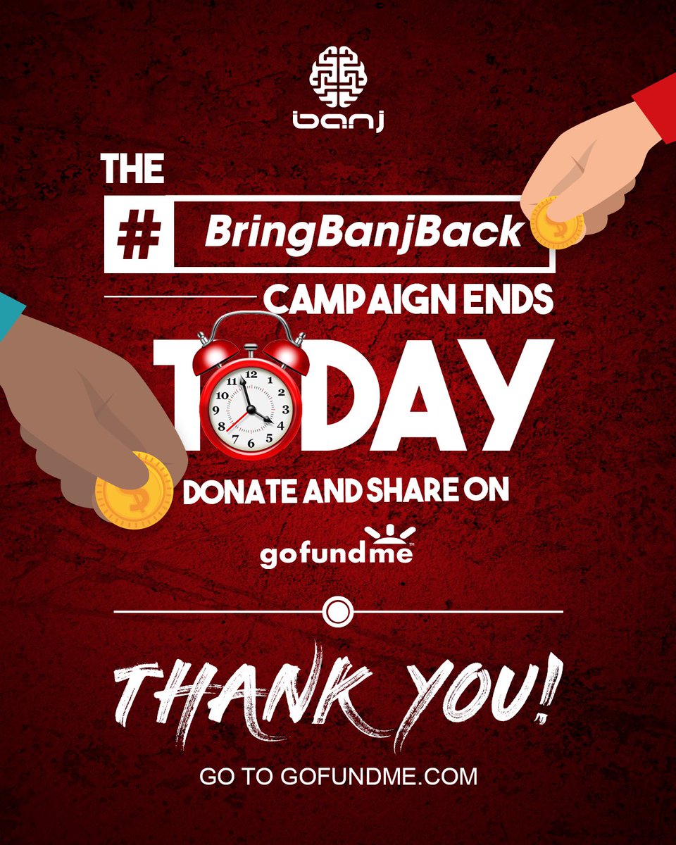 banjHT's tweet photo. Today is your last day to donate to the #BringBanjBack campaign.
Click 👉🏾 https://t.co/Z3KbfNO1HC
Part of the funds to go to our clients and to restore conditions to reopen @banjHT!
All contributors names to be engraved in a memorial. Our way to say THANK YOU!
PLEASE RETWEET https://t.co/Pdu3DVpLT1