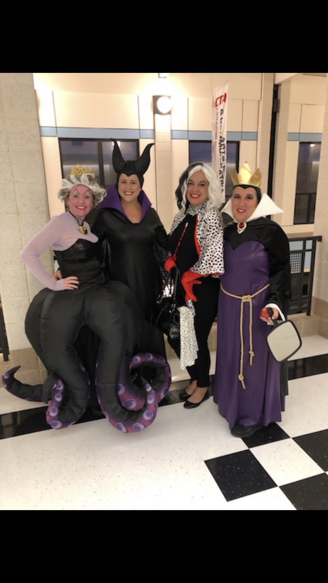 Mirror, mirror on the wall, who’s the fairest of them all..... the Academy of Health Professions teachers of course!  Happy Halloween! #disneyvillians #evilqueen #maleficent #ursula #cruelladeville <a href="/CTA_CCPS/">CTA</a>