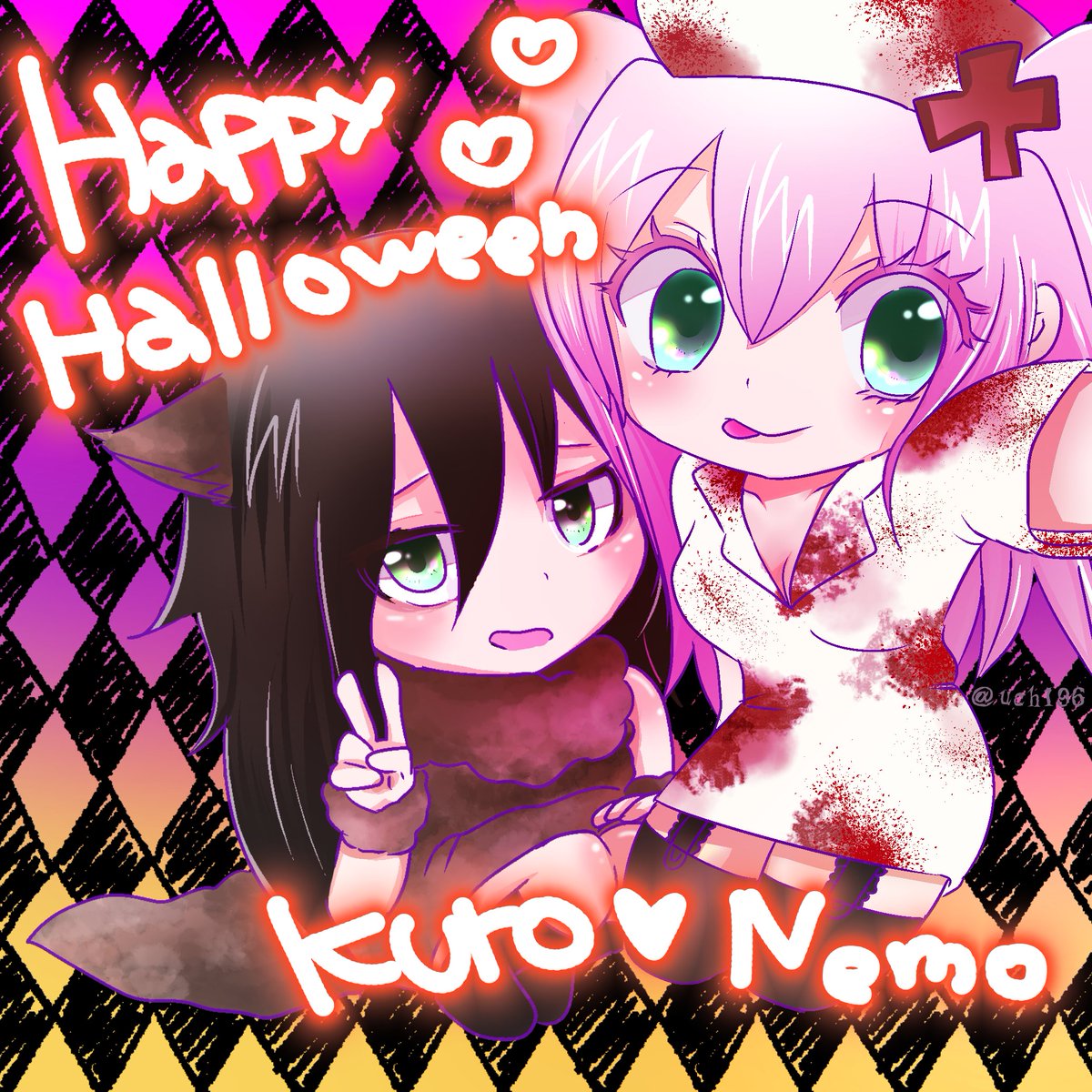 uch196's tweet photo. ネモクロハロウィン！
#わたモテ https://t.co/XNXrdwdRzP