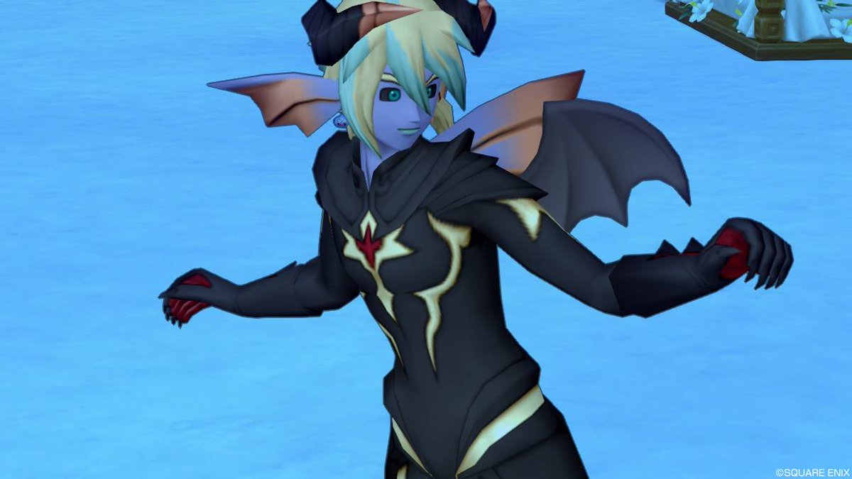 ちか ﾊﾟﾝﾊﾟｰｽ 数十年ドラゴンクエストというゲームをやり続け とうとう魔族サイドに立った記念にちょっと前の魔族コーデに 種族変更してひっぱってきた お気に入り Dq10