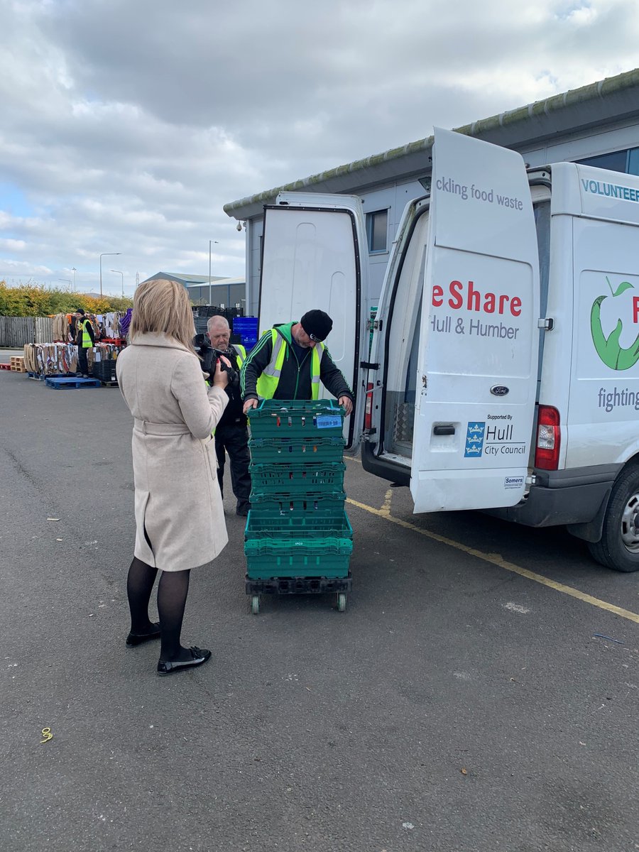 FareshareV's tweet image. thank you @ThatsTVHumber for coming in to @FareShareHull promote the Tesco annual food collection in our region . It will be on the news tonight 6pm as the main story @FareShareUK @GoodwinDevTrust #everycanhelp