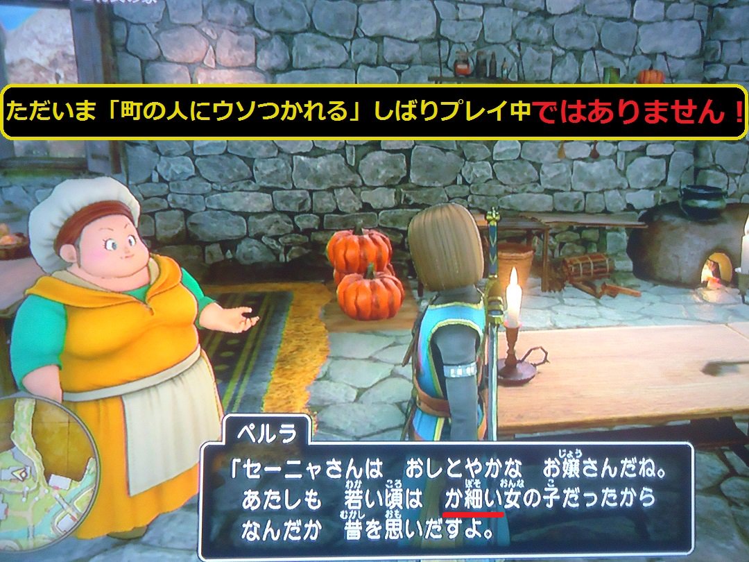 クリシュ 主ゼシじんあなfc セーニャルート時のペルラの台詞 か細い って いや 町の人にウソをつかれる 縛りプレイを始めた覚えはないんですけどｗ え Dq11 Dq11s