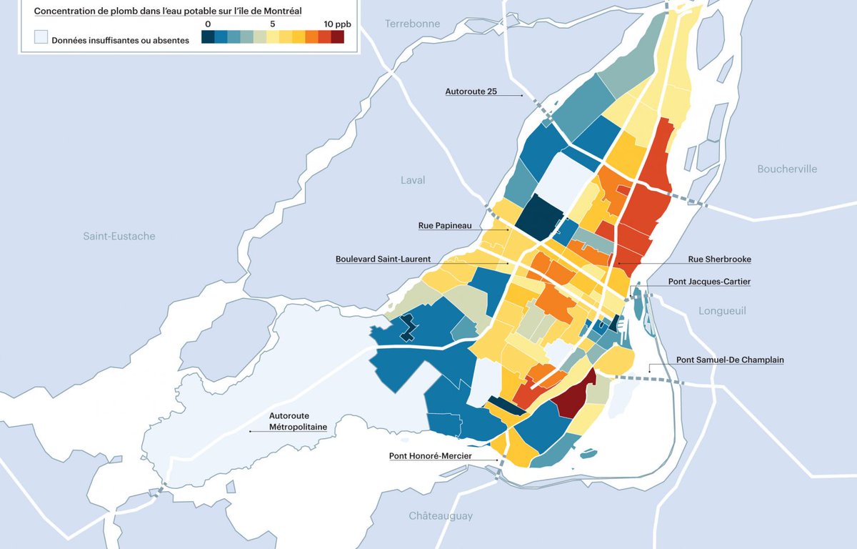 AnnaCaillou's tweet photo. Cette carte interactive créée par Le Devoir vous donne un aperçu des endroits les plus touchés par la contamination au plomb de l’eau potable à Montréal.
https://t.co/E5RDKoKmk8 https://t.co/VNgiuUAA8f