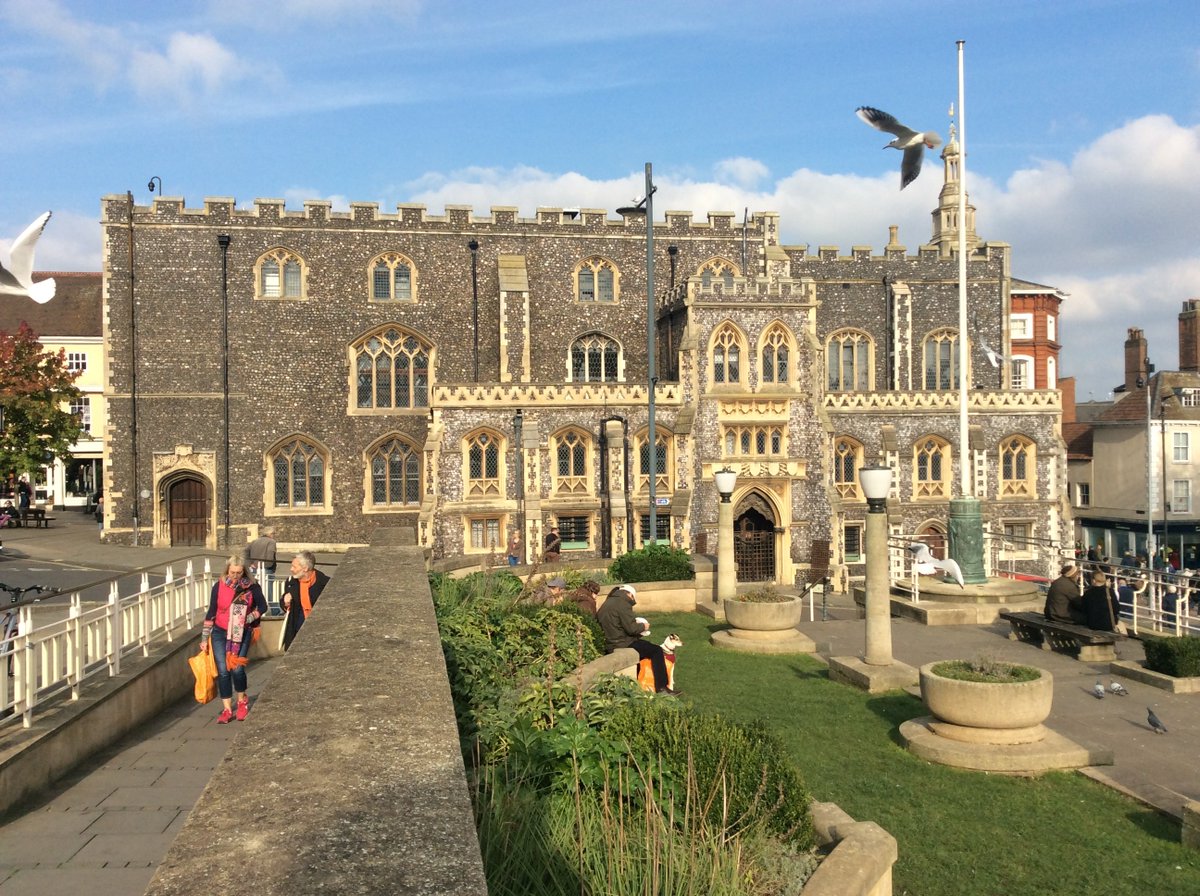 A shot of the Norwich Guildhall in warm Autumn sunlight