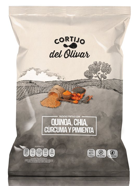 cortijoolivar's tweet photo. Cualquier momento es bueno para picar unas patatas fritas con quinoa, chía, cúrcuma y pimienta. ¡Pero cuidado que enganchan! 😜
------
El segundo placer de su vida.
#PatatasFritas #Quinoa #Chía #Cúrcuma #Pimienta #Arcos
https://t.co/QhJuK5HurR https://t.co/jGTYkp52cJ