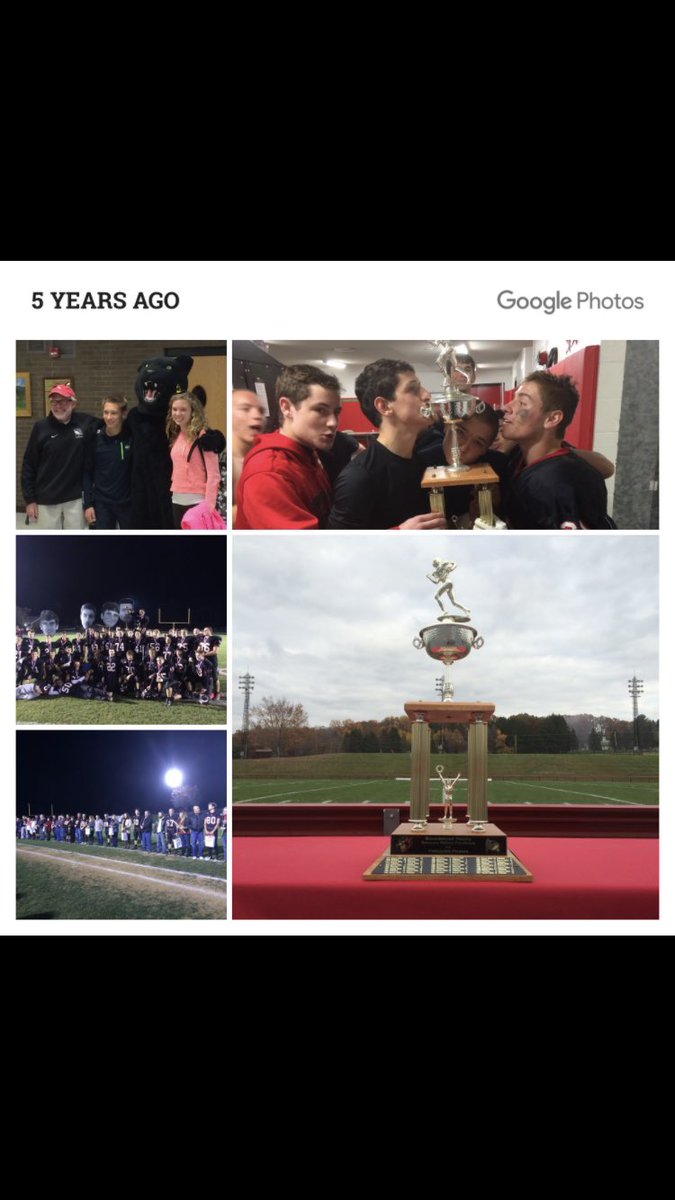 SauconAthletics's tweet photo. 5 years ago today... some interesting characters in this photo.  A Football Championship and XC State Championship preparation! @NHarka21 @natekologie @alstanwolfe6 #SVPanthers https://t.co/fDe9vjvJFu