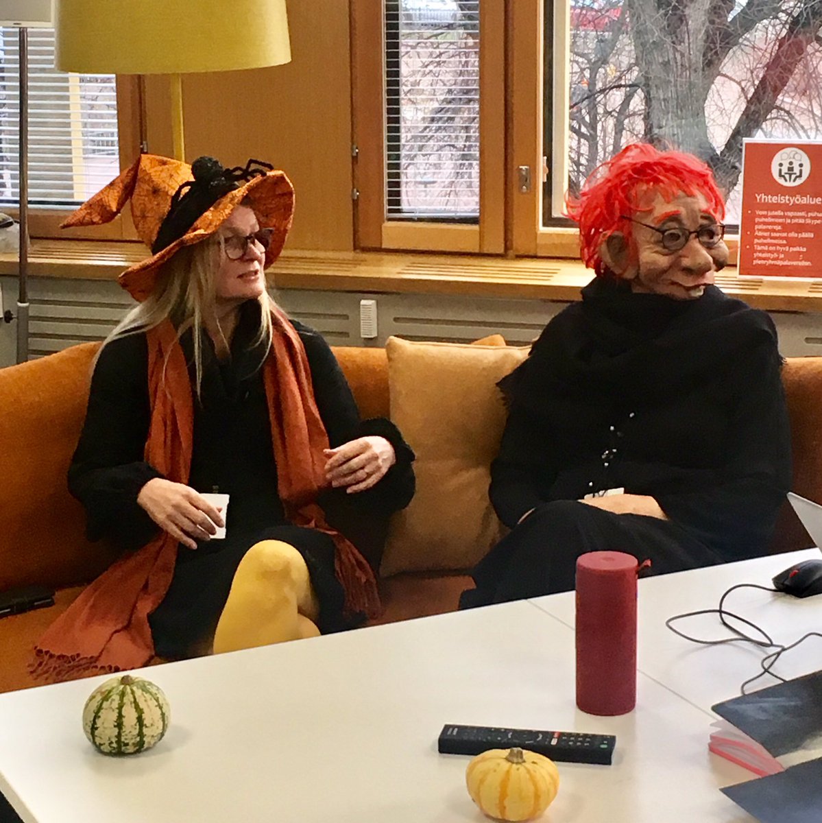 Happy Halloween 🎃 with our Director General and her Deputy. This is how we roll   #MfFA #Finland   #DevelopmentPolicy