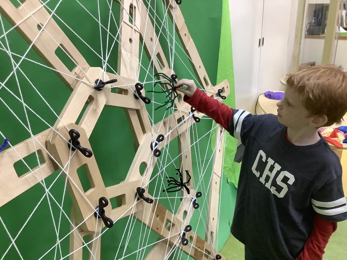 kopdahl's tweet photo. You might have guessed.....a Spiderweb Challenge! Preprimary, Kindergarten and 1st too  #collaboration #communication #problemsolving #HappyHalloween #SchoolwideChallenge #Rigamajig #Kaboom https://t.co/yl0JXTJdGN