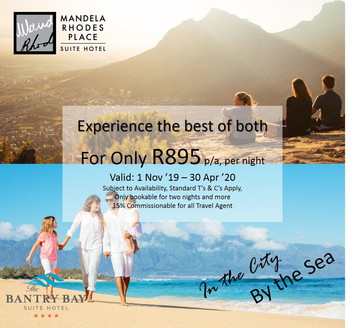 In collaboration with Mandela Rhodes Place Suite Hotel......do take advantage of this amazing offer. Please contact reservations@thebantrybay.com or +27 (0)21 434 8448 for bookings or any further information.