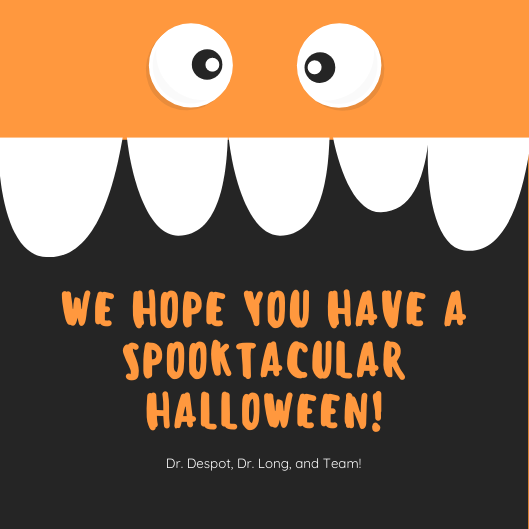 BudaOrtho's tweet photo. Share your ghoulish grins with us by tagging us in your pics! 

#LongOrthodontics #LongOrtho #Braces #Smile #BudaTX #Halloween #Spooktacular https://t.co/yCF21dnTUa