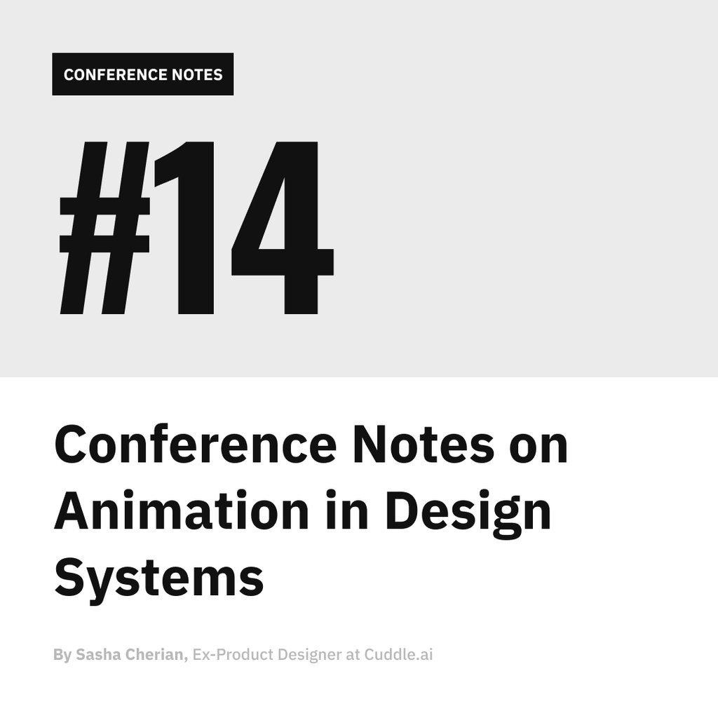 CruxofData's tweet image. 📝Conference notes

Animation in Design Systems 

medium.com/cuddle-ai/conf…

cc: @vlh @DesignUpConf 

#2018 #designupconf #designup #animation #designsystem #figma #invision #conference #design
