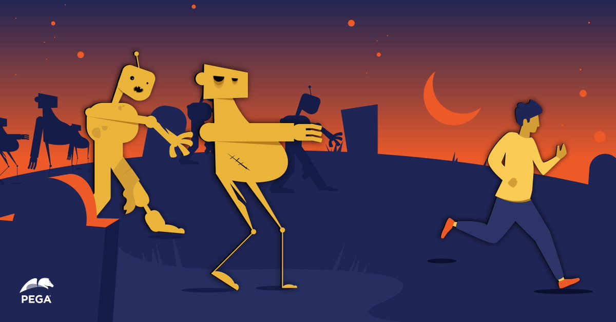 pega's tweet photo. Happy Halloween! Ghosts are spooky, mummies are petrifying, but nothing is scarier than broken bots! https://t.co/jONF8rv1iz