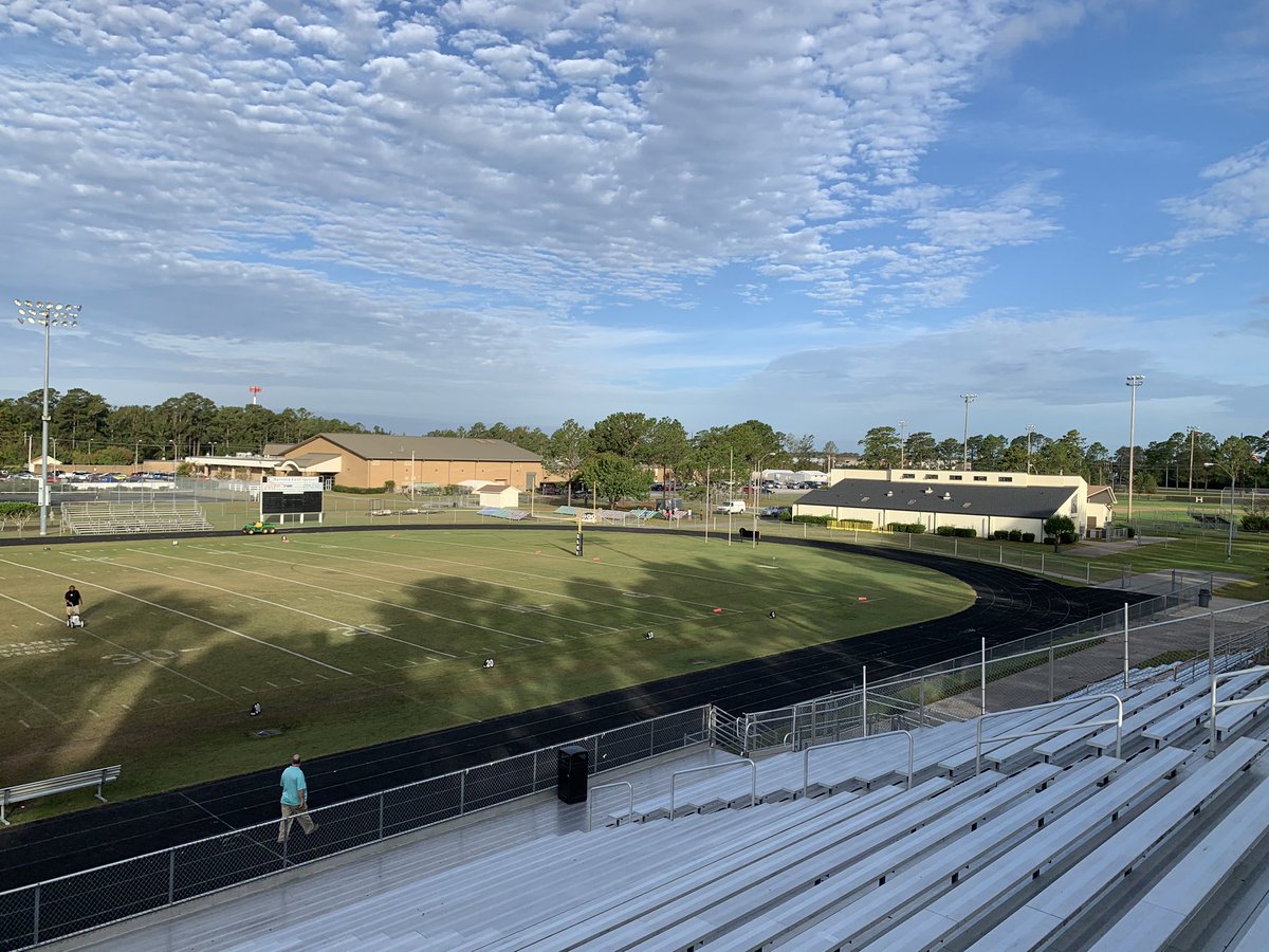 r56pilot's tweet photo. It’s a beautiful day at @HavelockHigh!! Getting things set up for Saturday’s band competition!! #CravenTech https://t.co/yPsMlax7c9