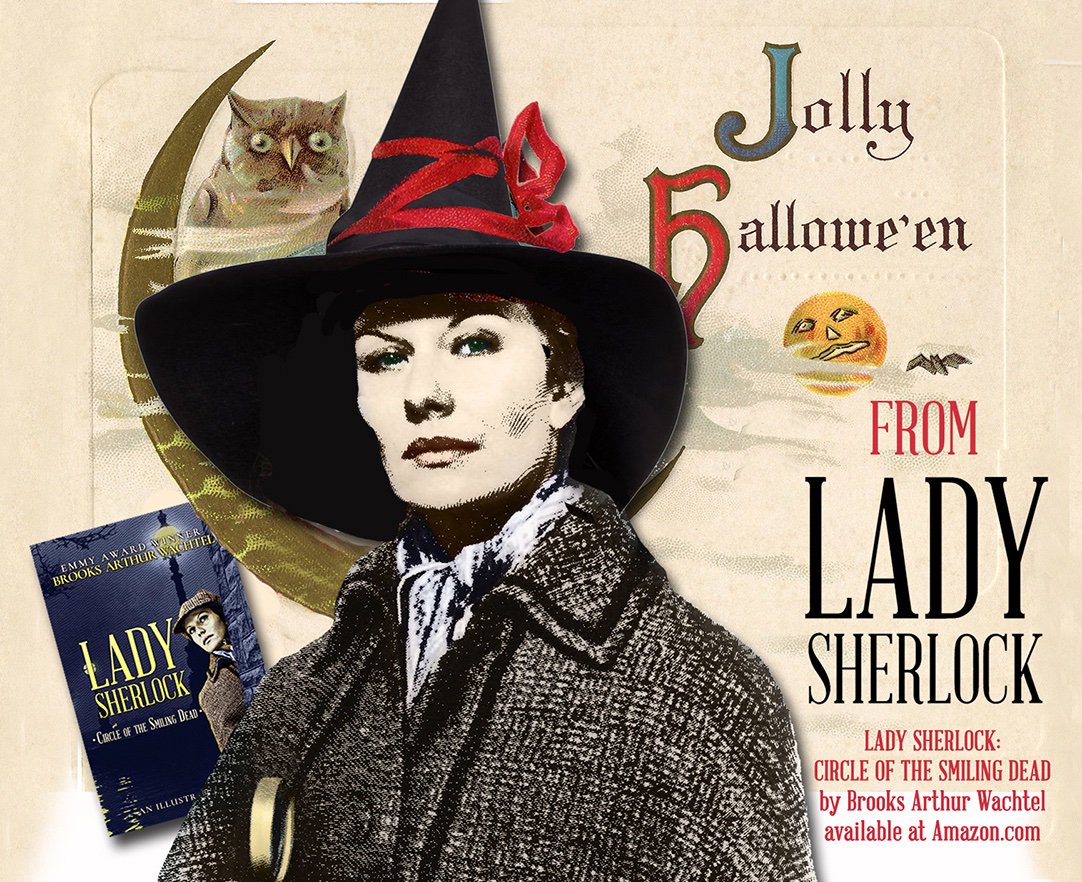 OneBrooks's tweet image. Jolly Halloween from Lady Sherlock #femalesherlock #halloweenbooks #ladysherlock #HappyHalloween